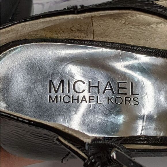 Michael Kors Desert Double Buckle Black Platform Chunky Heel Sandal - Picture 8 of 10